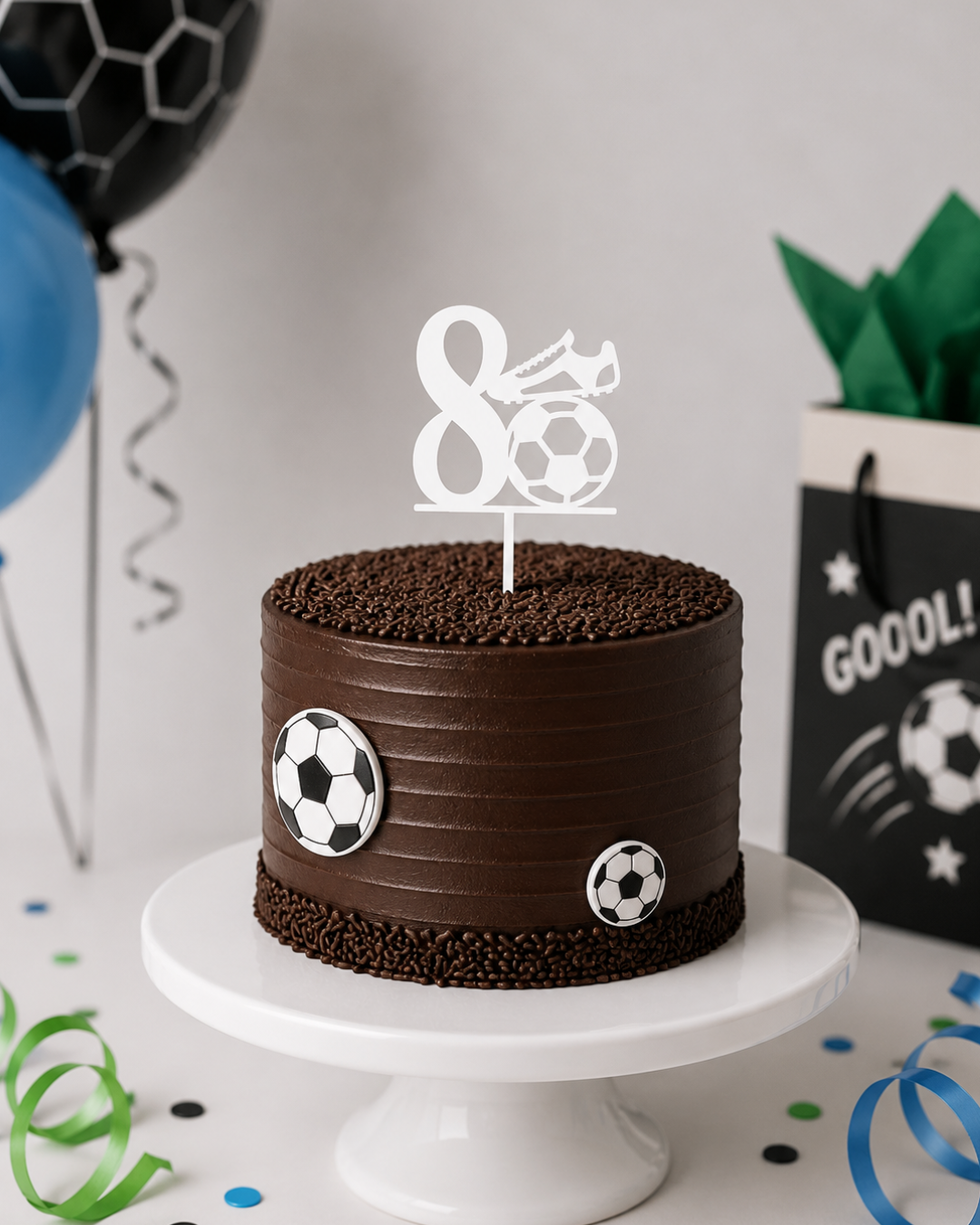 Topo De Bolo Futebol Com Número - Imagem 2
