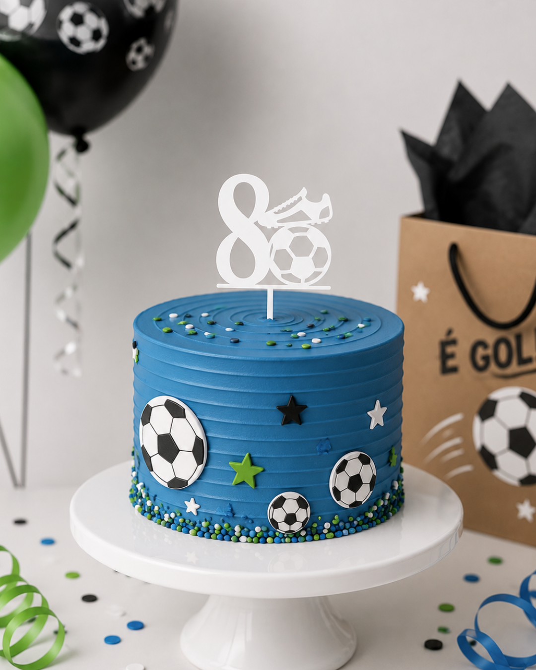 Topo De Bolo Futebol Com Número - Imagem 4