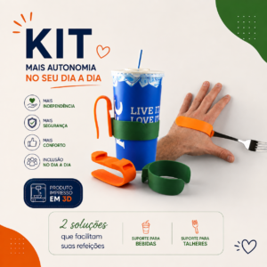 Kit Adaptador para Talheres e Bebidas – Mais Autonomia no Dia a Dia
